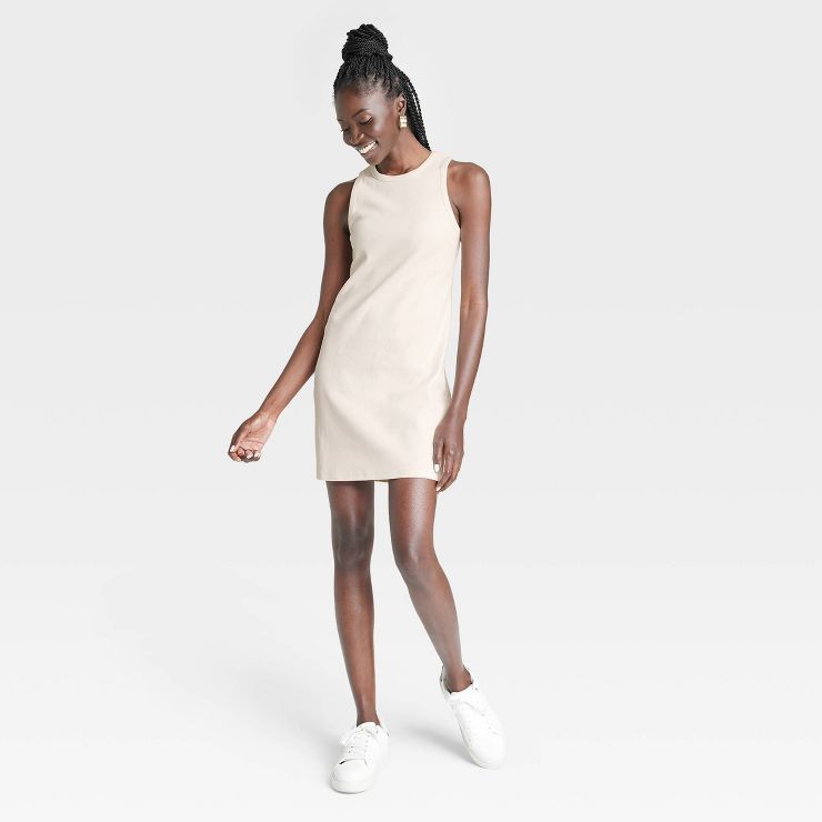 Women's Sleeveless Rib Racer Dress - A New Day™ | Target