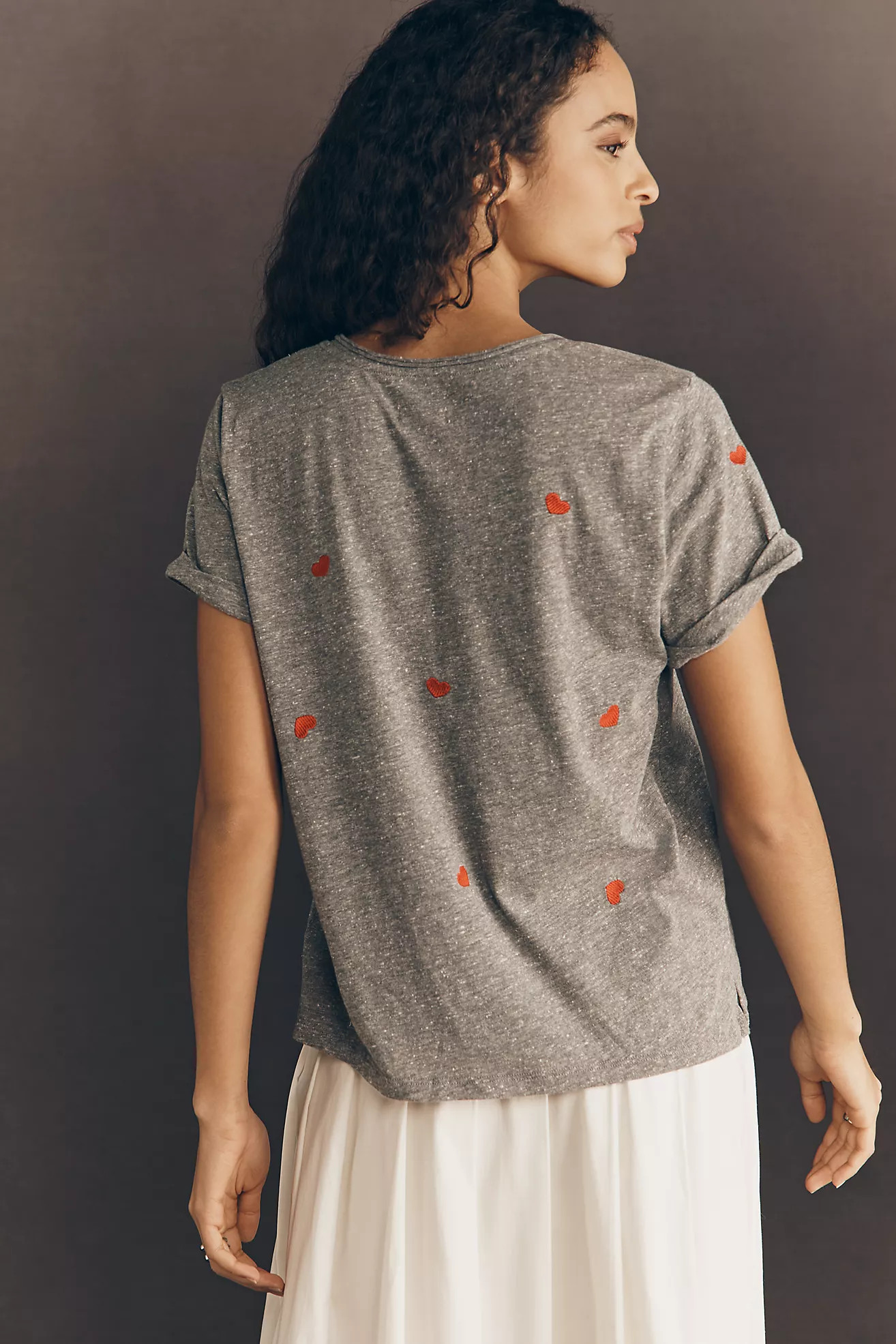 The Quinn Short-Sleeve V-Neck Tee by Pilcro | Anthropologie (US)