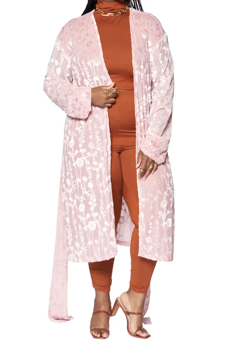 Caravan Burnout Velvet Duster Jacket | Nordstrom