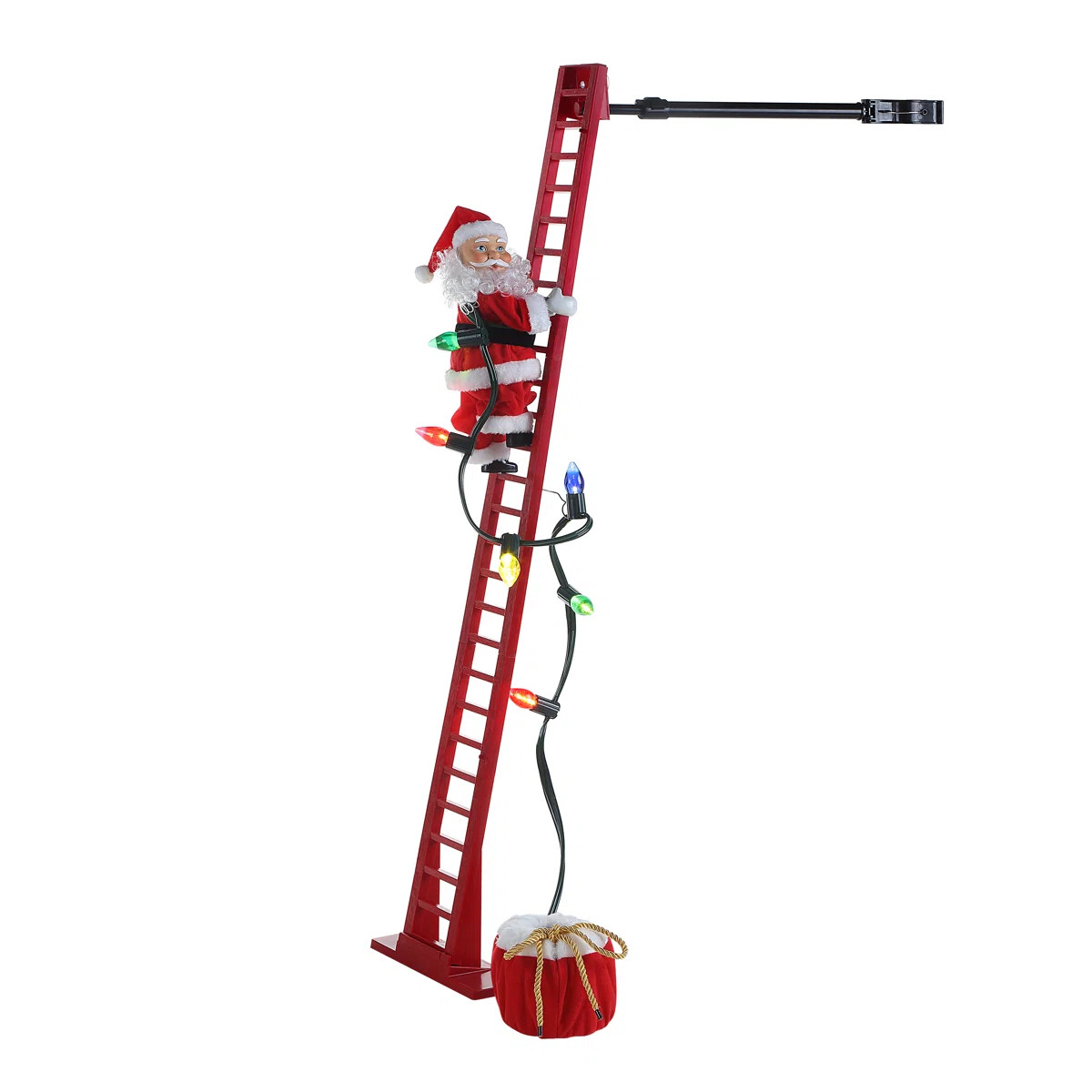 Magic of Christmas 43" Animated Super Climbing Sculpted White Santa | Wayfair North America