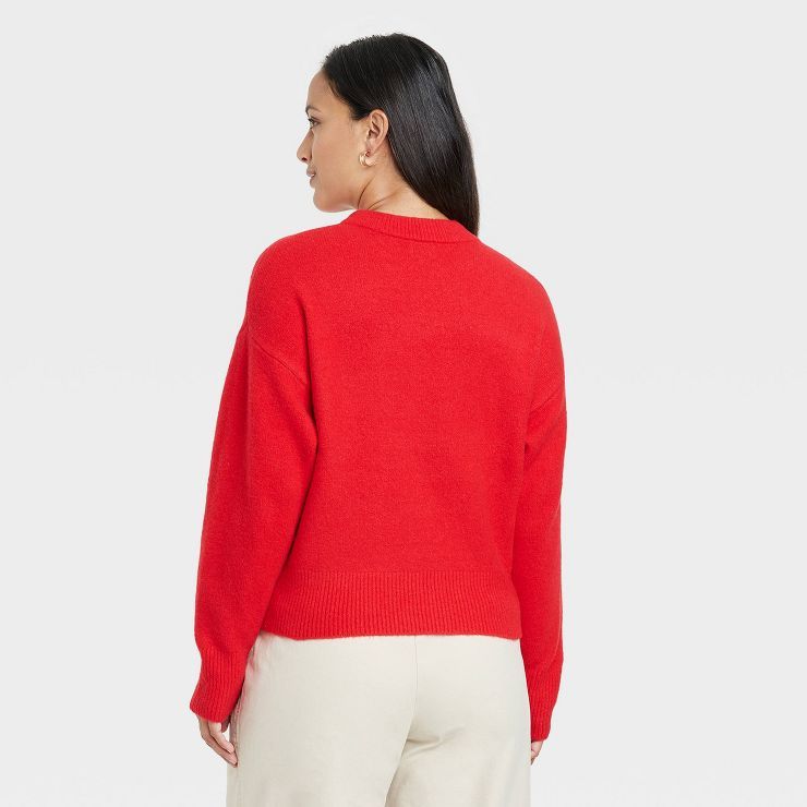 Women's Crewneck Slogan Sweater - A New Day™ | Target