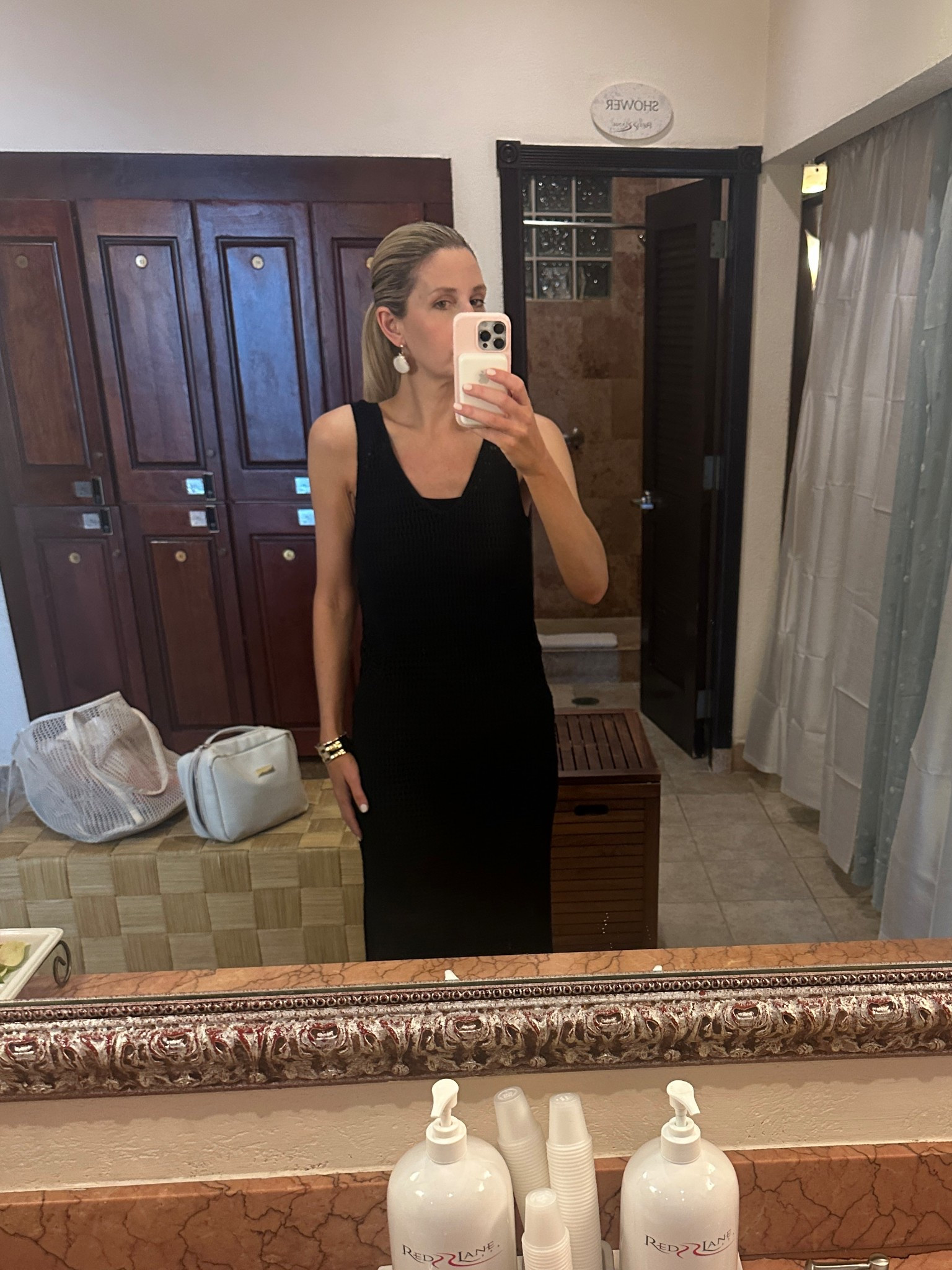 I found this cover-up at everything but water, but thought it would make a great dress for dinner too, so I just ordered a slip on Amazon and it works great. Paired with some statement, shell earrings, and my favorite sandals from last year in a ponytail because I didn’t feel like washing my hair after my hot stone massage which by the way, it was super nice! 

#LTKTravel #LTKFindsUnder100