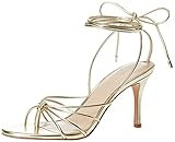 The Drop Women's Archie Lace-Up Strappy Heeled Sandal, Gold, 6.5 | Amazon (US)