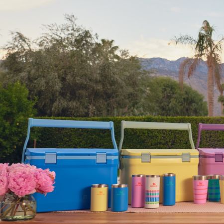 With new, playful hues and patterns, the Stanley x Target Sunshine Vibes and Patio Party collections are ready to enliven your hydration and take your warm weather entertaining to the next level! Now available in store and coming online on 3/27 at @Target. #Target #StanleyBrand