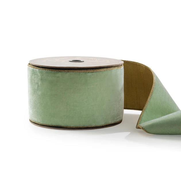 Palm Green Velvet Ribbon | Cailini Coastal