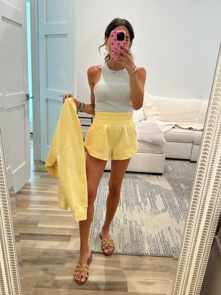 Yellow matching set size Xs shorts size xxs pullover 

#LTKFindsUnder50 #LTKFindsUnder100