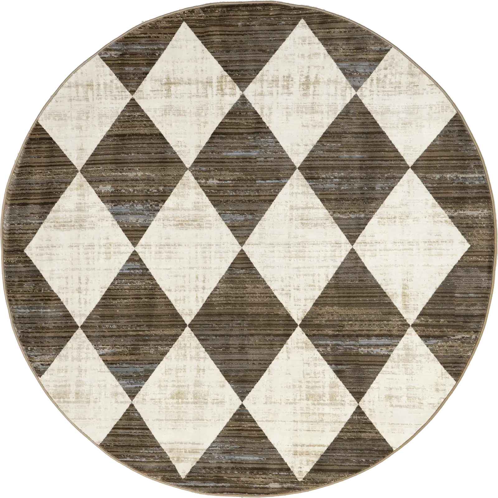Color: BeigeVanni Checkered Fringed Rug | Beige Beige swatchShape: RoundRectangleRunnerRoundSquar... | Rugs USA
