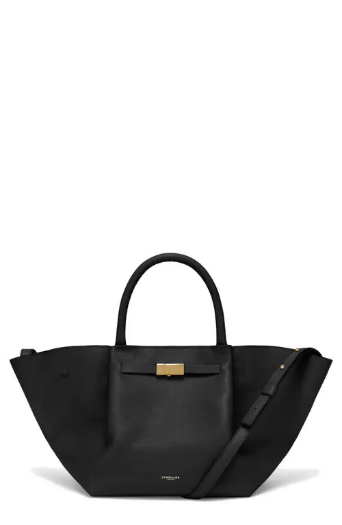 DeMellier New York Leather East/West Midi Tote in Black at Nordstrom | Nordstrom