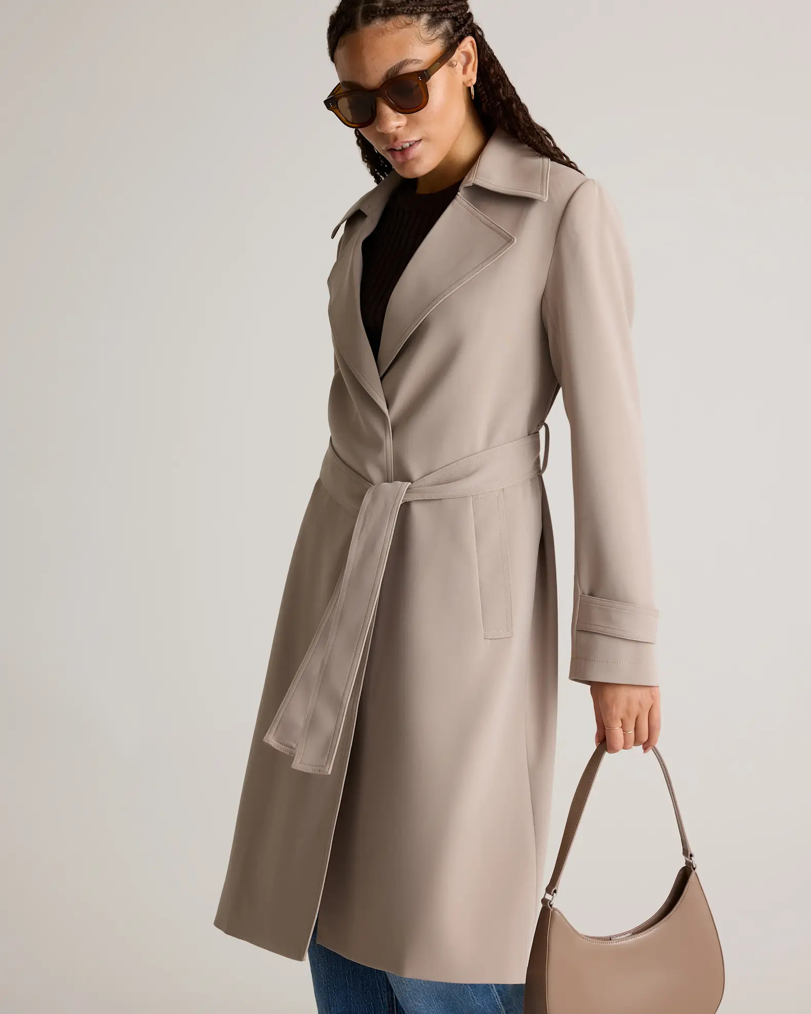 Stretch Crepe Trench Coat | Quince