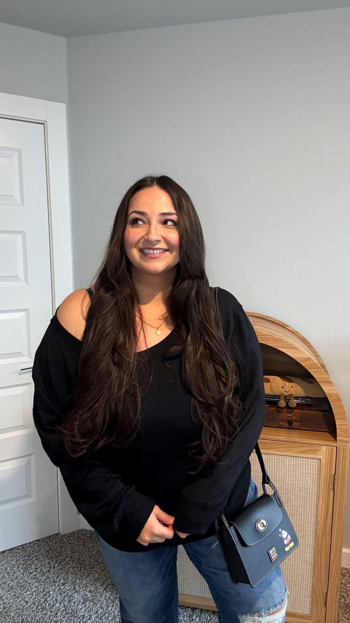 The Brooksville One Shoulder Sweatshirt from @78andsunnyapparel is so versatile and so comfortable! #ad 

It comes in so many beautiful colors but I chose black and the  light olive. When I say they are the softest most comfortable sweaters … like I wish you could feel just how soft they are! I will have them linked on my @shop.ltk !
•
#ltk #liketkit #78andsunny #midsizefashion #effortlessstyling #comfyaesthetic #cozylife #comfyclothes #brookesvilleoneshoulder

#LTKFindsUnder100 #LTKMidsize #LTKgrwm