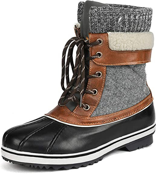 DREAM PAIRS Women's Mid Calf Waterproof Winter Snow Boots | Amazon (US)