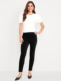 High-Waisted Velvet Pixie Skinny Ankle Pants | Old Navy (US)
