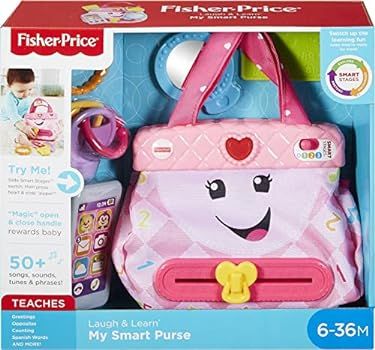 Amazon.com: Fisher-Price Smart Purse Learning Toy with Lights and Smart Stages Educational Conten... | Amazon (US)