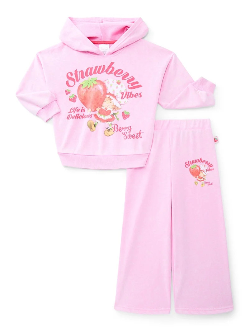 Strawberry Shortcake Toddler Girls Long Sleeve Graphic Hoodie and Matching Sweatpants Set, 2-Piec... | Walmart (US)