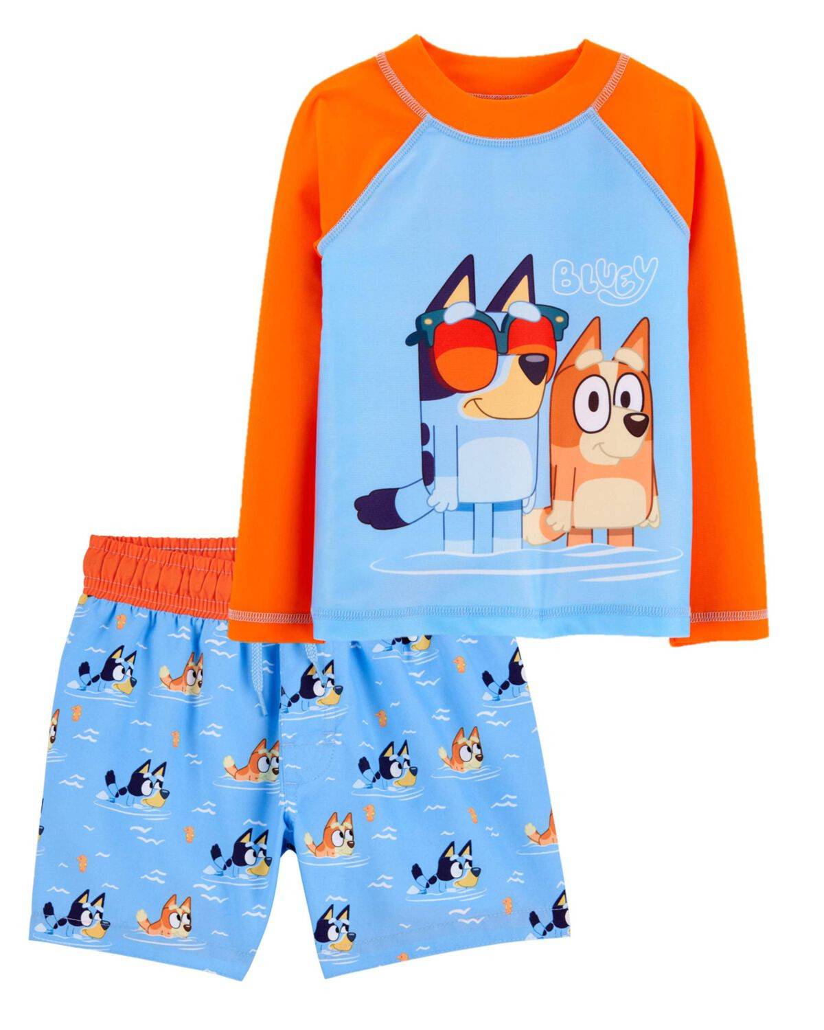 Multi Toddler Bluey Rashguard & Swim Trunks Set | carters.com | Carter's