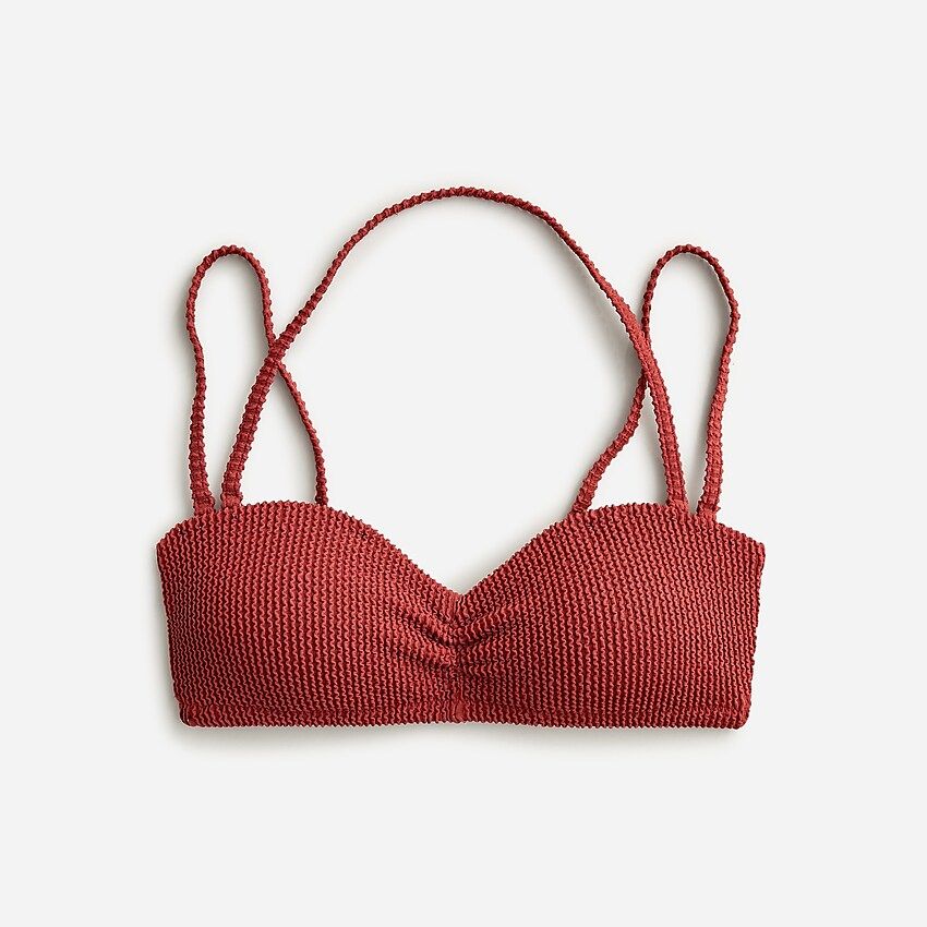 Scrunchie sweetheart bikini top | J.Crew US