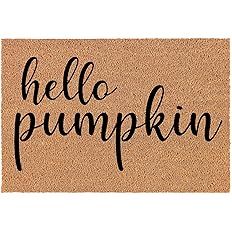 Doormat Natural Coco Coir Door Mat Hello Pumpkin (30" x 18") | Amazon (US)