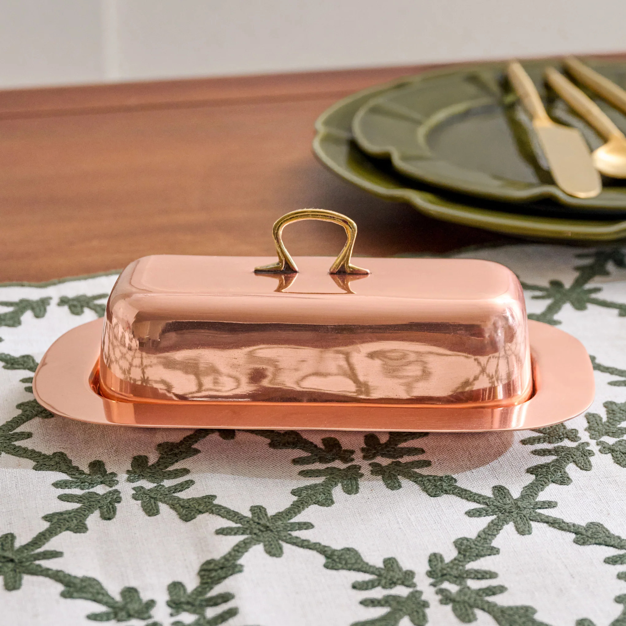 Antique Copper Butter Dish | Magnolia