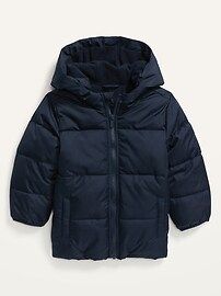 Unisex Solid Frost-Free Hooded Puffer Jacket for Toddler | Old Navy (US)