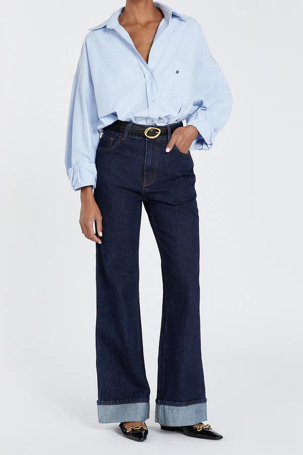 SUTTON INDIGO TURNBACK HEM JEAN | DISSH