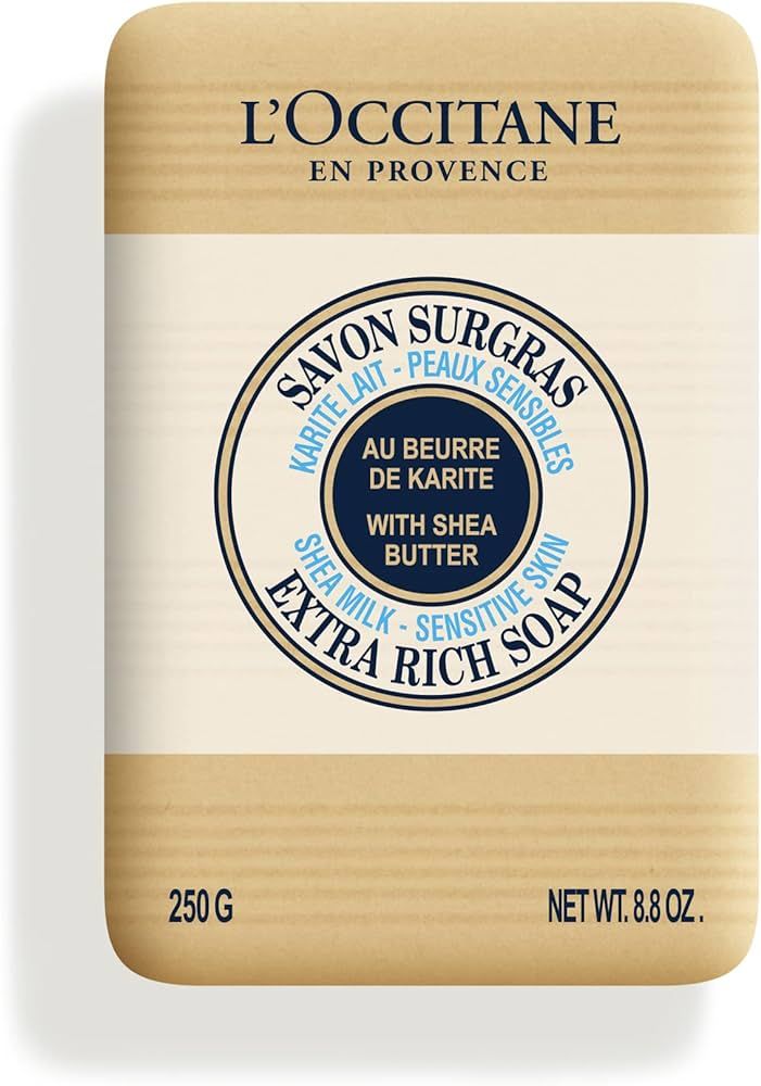 Amazon.com: L'Occitane Shea Milk Sensitive Skin Extra Rich Soap, 8.8 oz: With Organic Shea Butter... | Amazon (US)