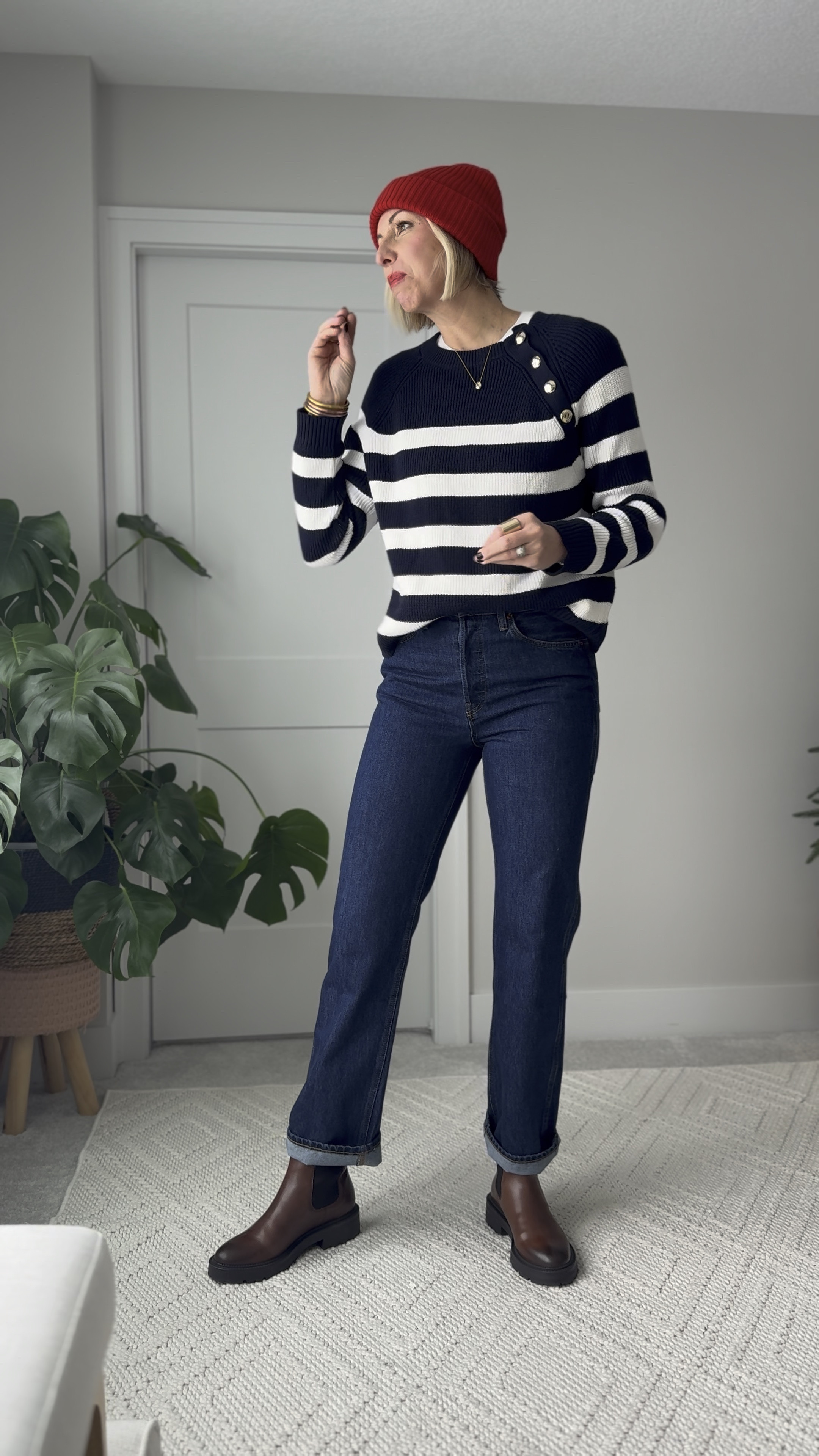 Stripes on stripes are a huge trend for 2025- mixing them expectedly, mixing them together & adding a fun pop of color & pattern to your outfits. Try playing in your wardrobe with your stripes in new ways this month!🤍

#LTKWatchNow #LTKOver40 #LTKStyleTip