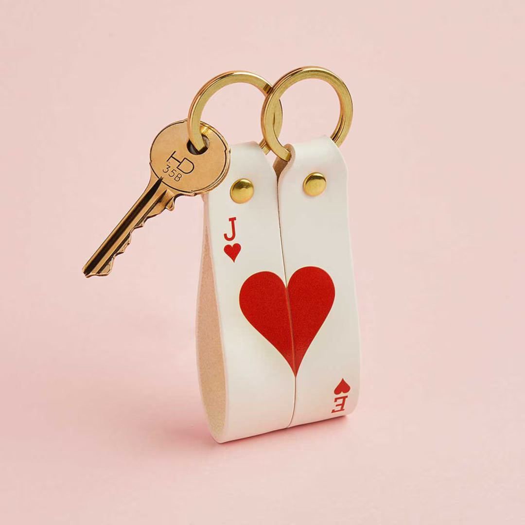 Personalised Ace of Hearts Couples Keyring Set Valentines Day / Anniversary / Wedding Two Part Gi... | Etsy (US)