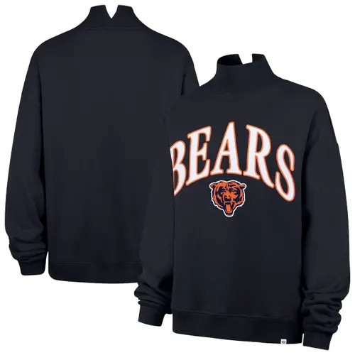 Women's '47 Navy Chicago Bears Oversized Vantage Mock Neck Sweatshirt at Nordstrom, Size Small | Nordstrom