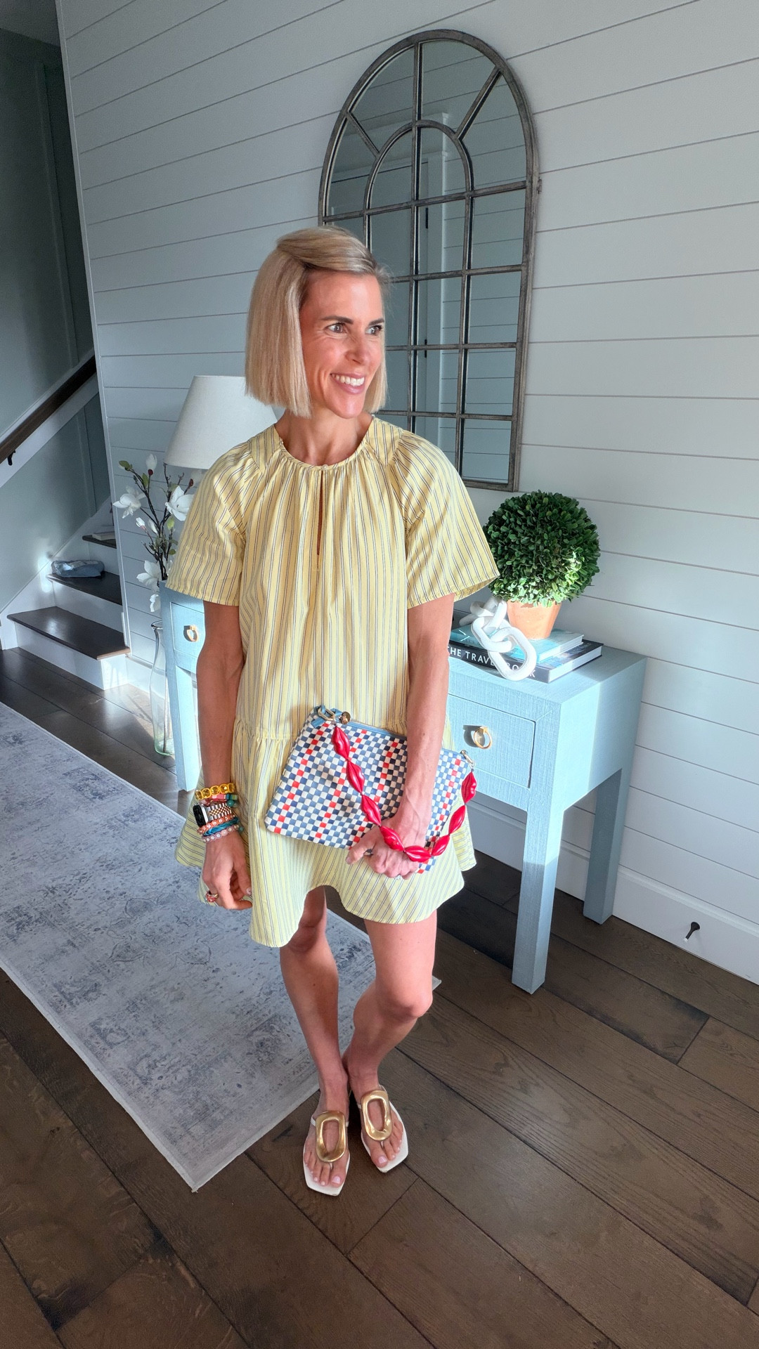 A perfect sweet little dress 💛☀️ if you love  this easy style comment DRESS for the full look

Bright color, easy style, super comfortable and perfect for warmer temps. It’s effortless and easy and that’s my favorite kind of style. ✨ let’s take a peek at this great little bag with the 💋 bag strap!! So fun!!

#LTKgrwm #LTKWorkwear #LTKootd
