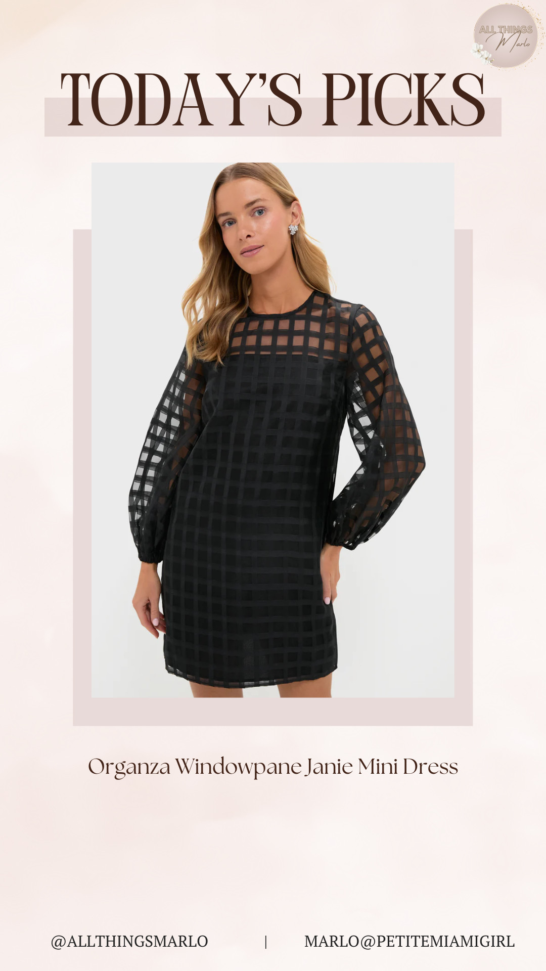 Organza Windowpane Janie Mini Dress 

 #LTKHoliday #LTKootd #LTKSeasonal