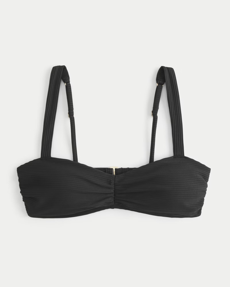 Ribbed Cinch Scoop Bikini Top | Hollister (US)