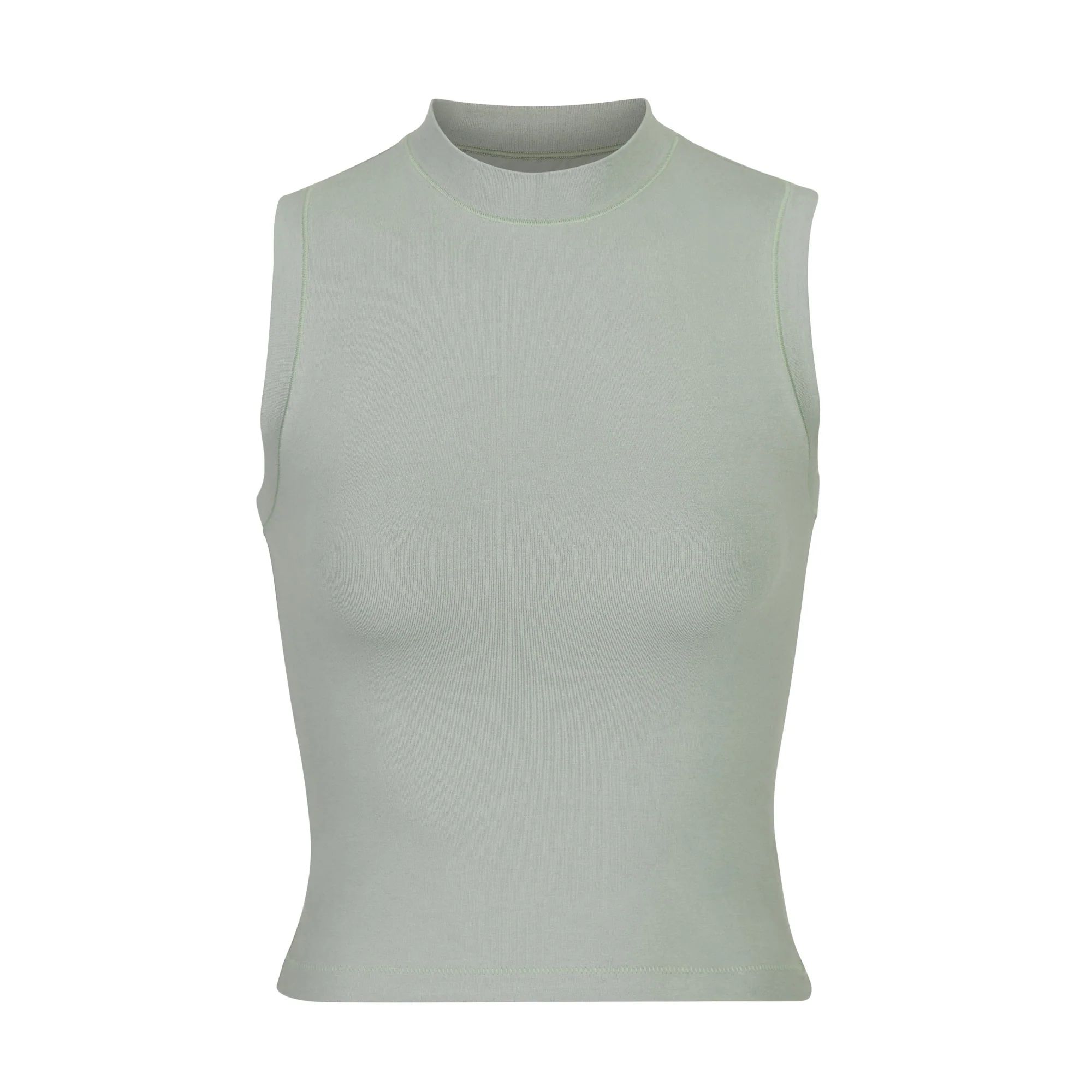 COTTON JERSEY MOCK NECK TANK | SKIMS (US)