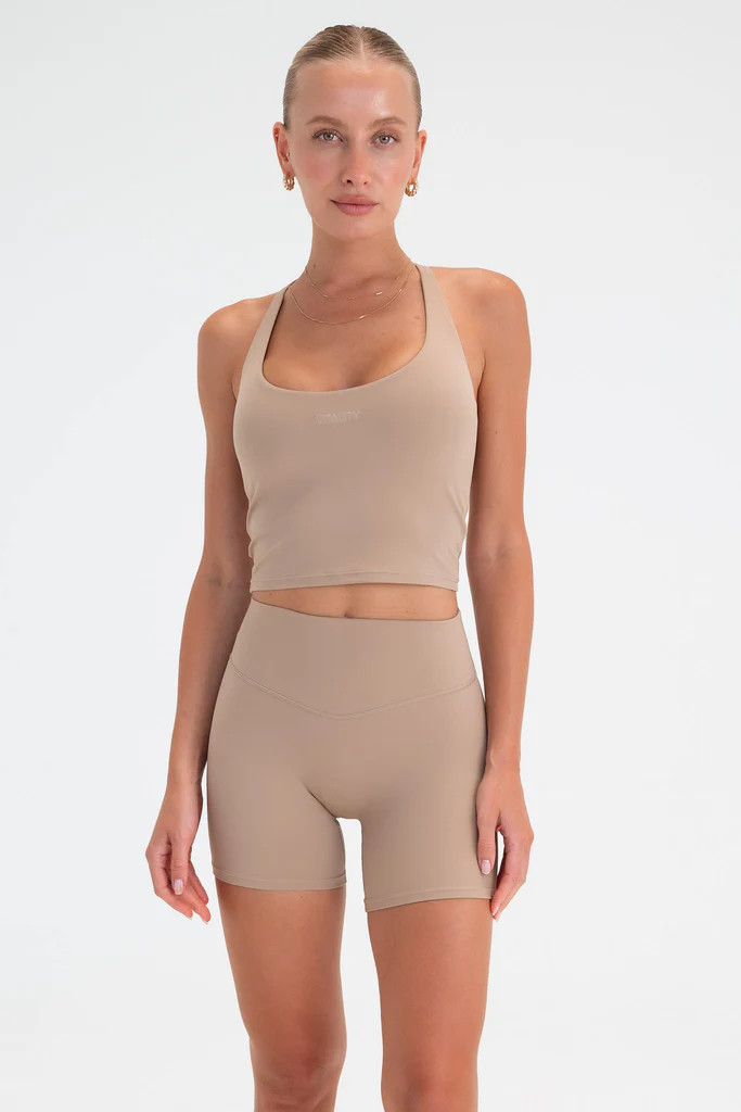 Cloud II™ Lace Up Tank - Khaki | Vitality