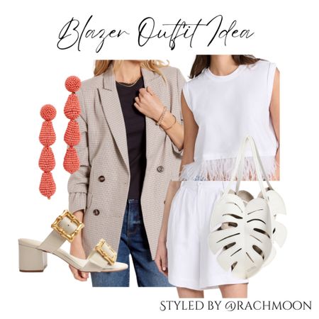 Spring and summer blazer outfit idea 