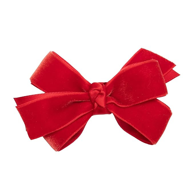 HAIRBOWS Girls' Velvet Hair Bows with a Knot Wrap Center on a Clip, All Ages and Hair Types, 3 In... | Amazon (US)
