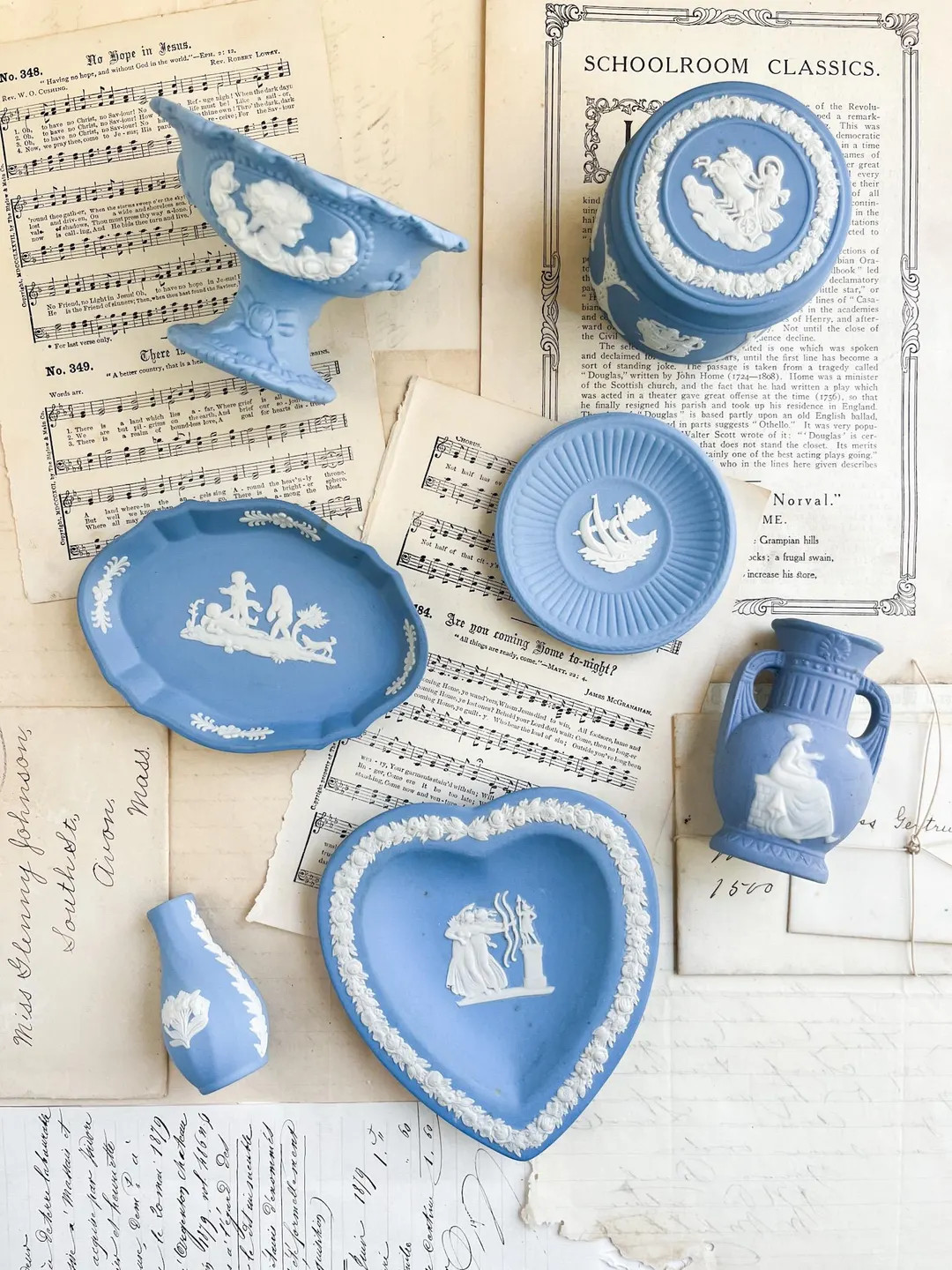 Blue Wedgwood Decor Pieces - Etsy | Etsy (US)