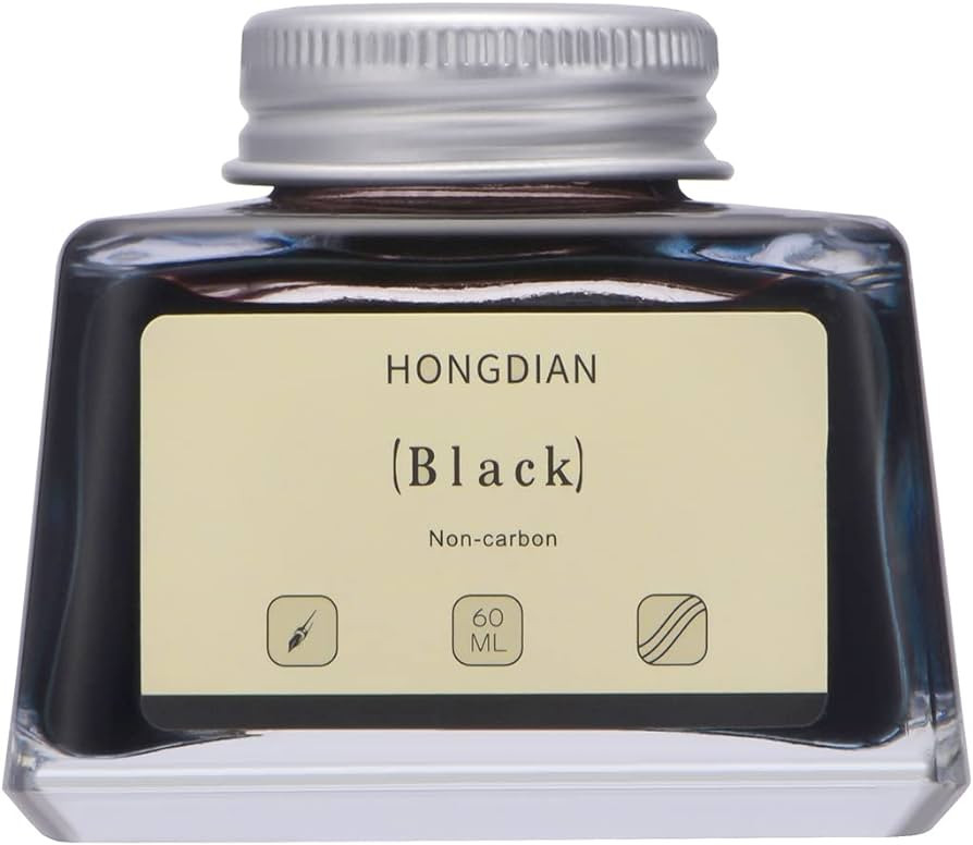 Asvine Hongdian Fountain Pen Bottled Ink Black, 60ml Fountain Pen Bottled Ink, Non Carbon | Amazon (US)