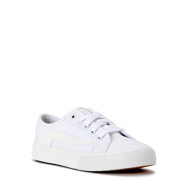 Wonder Nation Little Girl & Big Girl Casual Canvas Sneaker, Sizes 13-6 - Walmart.com | Walmart (US)