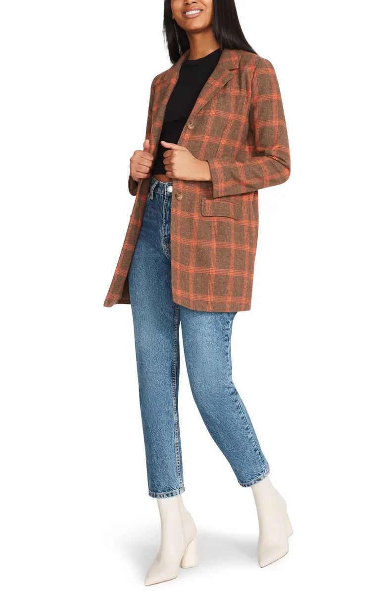 Academia Plaid Longline Blazer | Nordstrom