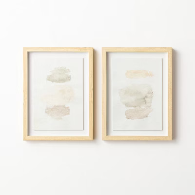 (Set of 2) 12" x 16" Watercolor Abstract Framed Wall Arts - Threshold™ designed with Studio McG... | Target