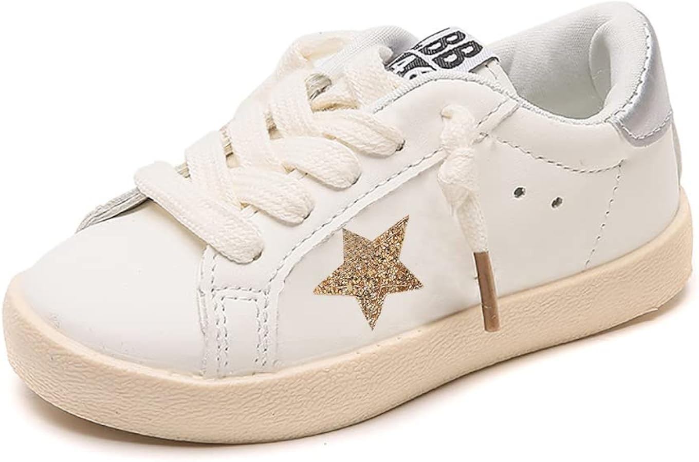 Kids Sparkle Star Sneakers Casual Sports Running Shoes for Girls Boys | Amazon (US)