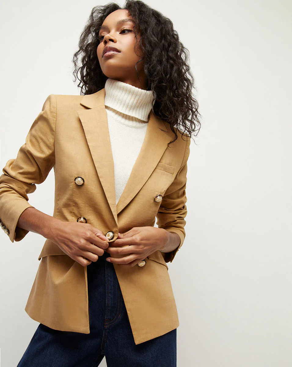 Clifton Stretch-Linen Dickey Jacket | Veronica Beard