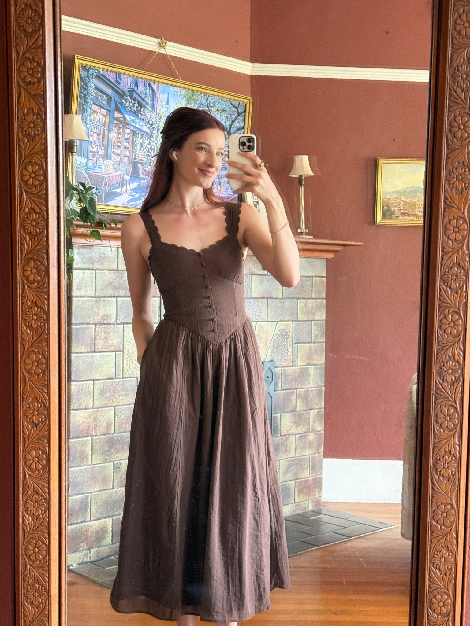 This midi dress is perfect for spring and summer! It’s 100% cotton, has pockets, a corset tie back, and feels really lightweight and breezy to wear.

If you see me wearing this every day…pretend you didn’t 🫣😅

#LTKTall #LTKSaleAlert #LTKootd