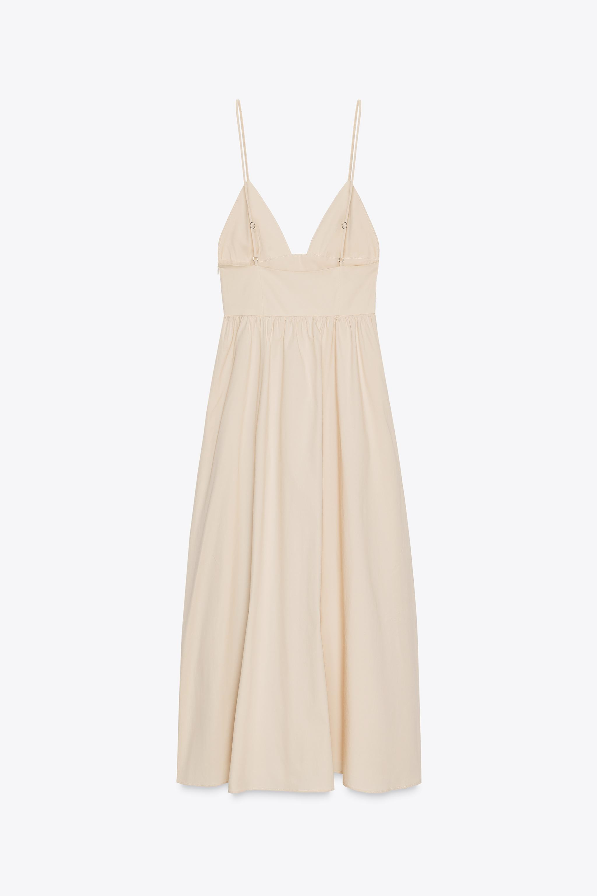 POPLIN MIDI DRESS | Zara US