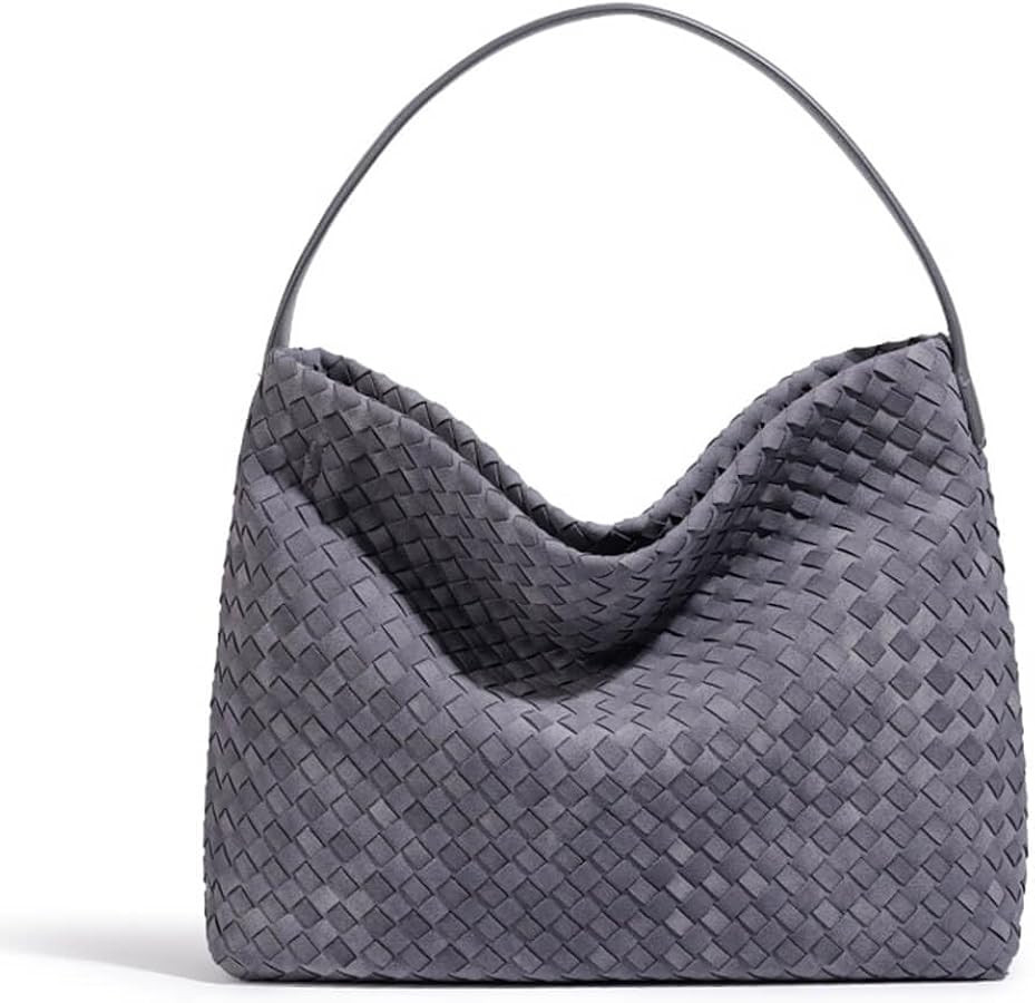 Woven Suede Shoulder Bag, Large Capacity Suede Tote Bag for Women, Luxury handbags for Women 2025 | Amazon (US)