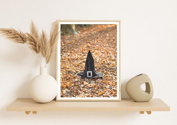 Woodland Witches Hat Autumn Halloween Print  Colourful Fine - Etsy UK | Etsy (UK)