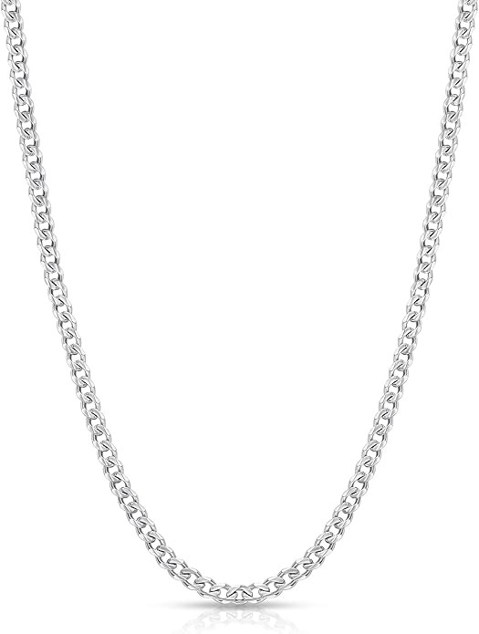 Fiusem 3.5mm Silver Tone/Black/14K Gold Plated Cuban Link Chains for Men, Stainless Steel Chain N... | Amazon (US)