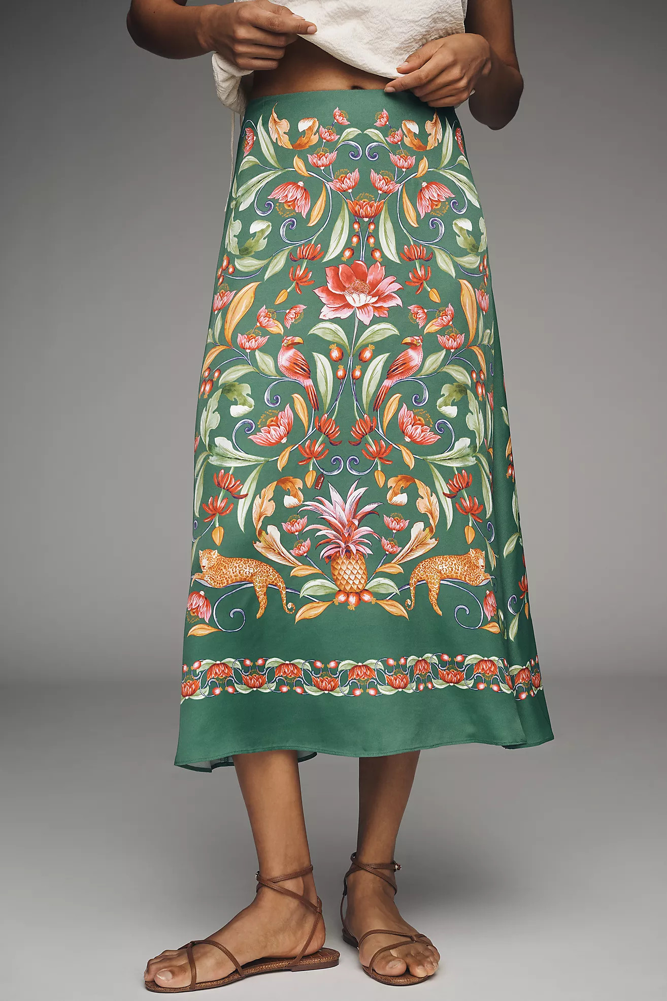 Farm Rio Printed Slip Maxi Skirt | Anthropologie (US)