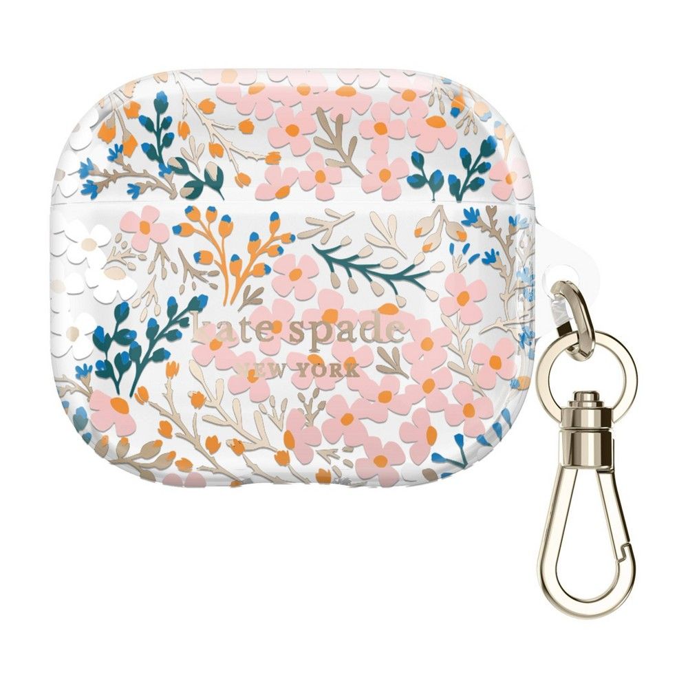 Kate Spade New York Protective AirPods (3rd gen) - Multi Floral/Rose/Pacific Green/Clear/Gold Foil | Target