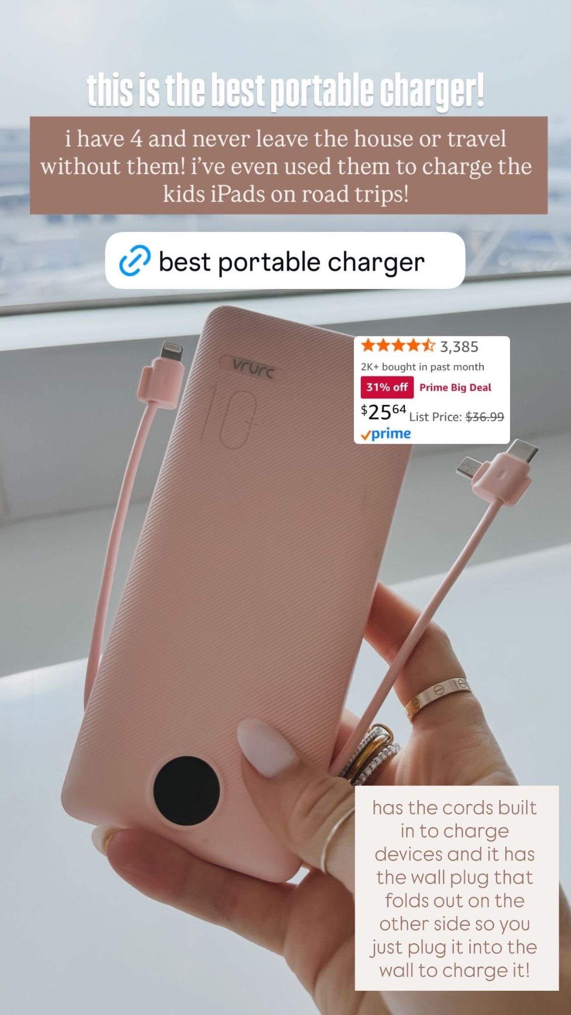 this is the best portable charger!  i have 4 and never leave the house or travel without them! On sale with Amazon prime big deal days

#LTKSaleAlert #LTKFindsUnder50